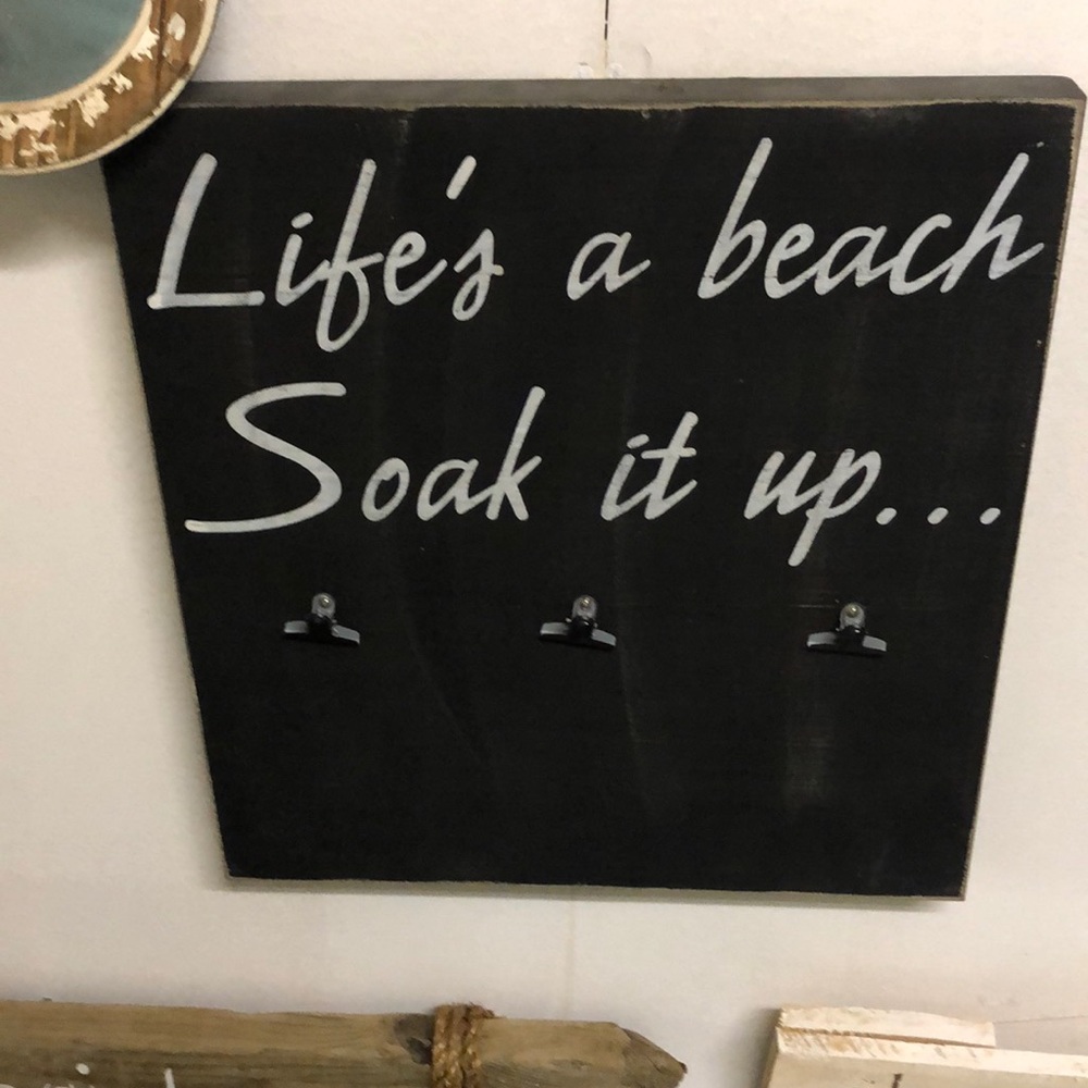 Life’s a beach photo sign